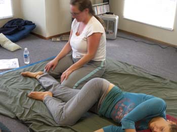 Julie James practices Traditional Thai Massage